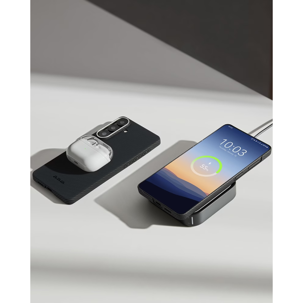 Фото - Чохол для смартфону Pitaka Edge Ultra-Slim Case Classic Twill 600D Black/Grey for Samsung Galaxy S26 Plus (KS2601S)