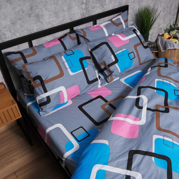 Фото - Комплект постільної білизни Moon&Star Бязь Gold Люкс Retro Vibes 160х220 нав. 2х70х70 (MS-820006777)