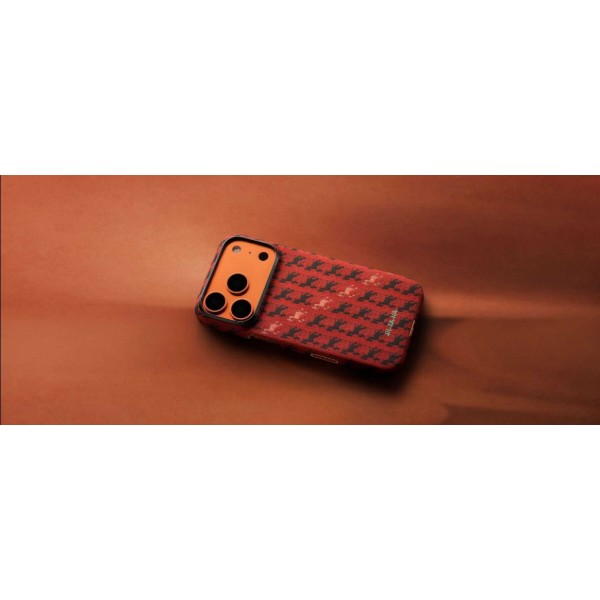 Фото - Чехол для смартфона Pitaka Edge Ultra-Slim Case Happiness Rides Maroon for iPhone 17 Pro Max (HR1708PM)