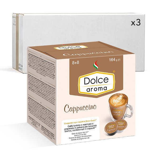 Фото - Кофе в капсулах Dolce Aroma Сappuccino для Dolce Gusto 13.5 г х 24 шт. + 7 г х 24 шт. (4820093484954) Фото - Кофе в капсулах Dolce Aroma Сappuccino для Dolce Gusto 13.5 г х 24 шт. + 7 г х 24 шт. (4820093484954)