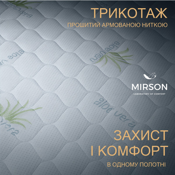 Фото - Наматрацник дитячий MirSon №1004 Alberto Eco Aloe Vera 70х130 см (2200001489851)