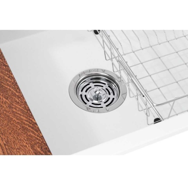 Фото - Мийка кухонна+змішувач GRANADO Royal Estella white (+ подрібнювач Algar + Ferrol inox + дозатор Redondo inox + кошик + дошка)