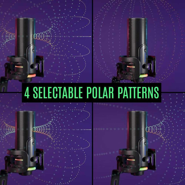 Фото - Мікрофон до комп'ютера Streamplify MIC PRO-192-RGB-ST Black (SPMC-MP3C327.11)