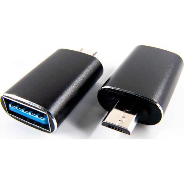 Фото - Переходник DENGOS OTG USB-microUSB Black (ADP-017)
