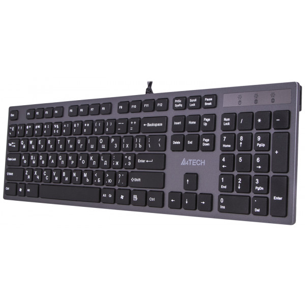 Фото - Клавіатура дротова A4tech KV-300 H USB (Grey+Black)