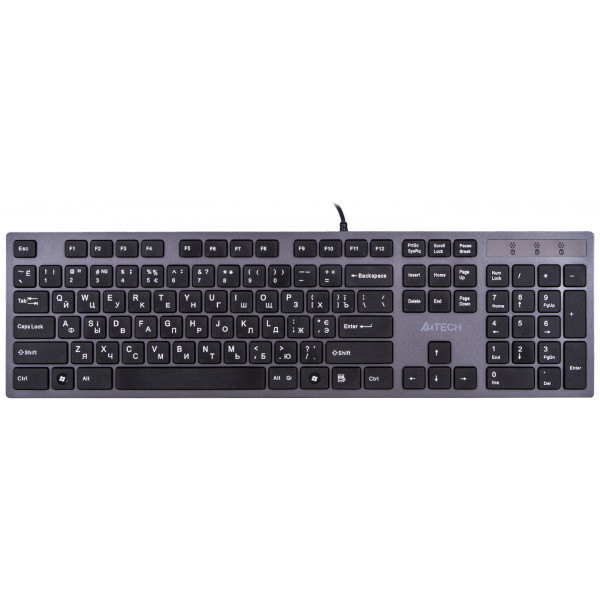 Фото - Клавіатура дротова A4tech KV-300 H USB (Grey+Black)