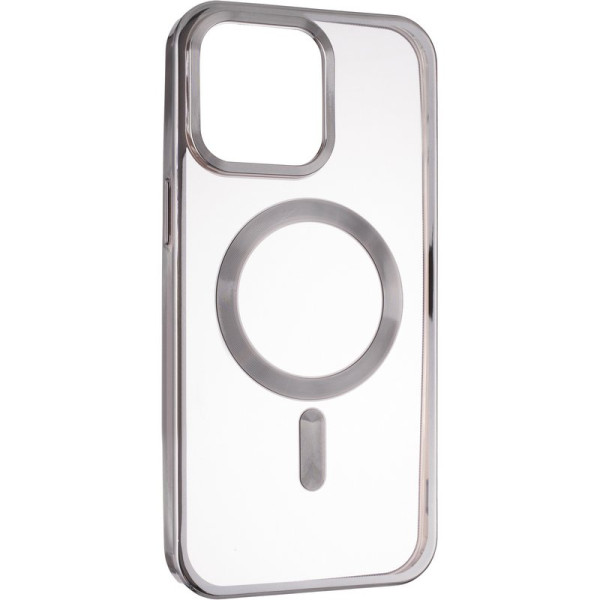 Фото - Чохол для смартфону Gelius Chrome Frame Case MagSafe for iPhone 15 Pro Max Titanium Grey (100929)