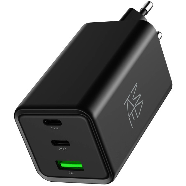 Фото - Мережевий зарядний пристрій MAKE 100W GaN 2xPD + QC3.0 Black (MCW-10031GBK)