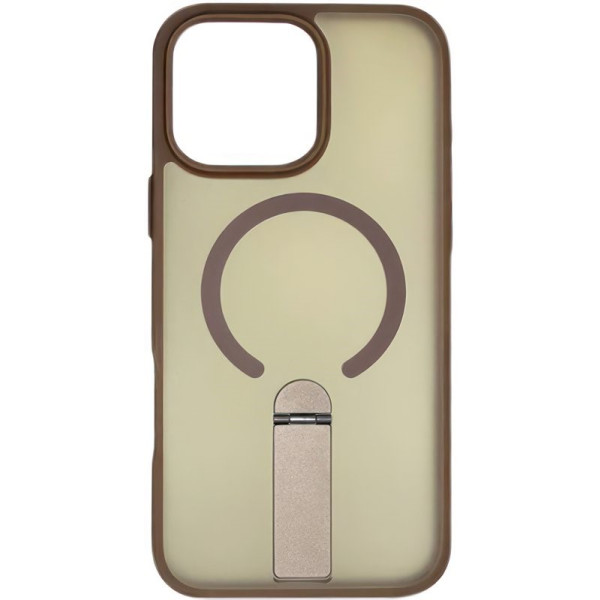 Фото - Чохол для смартфону Gelius Bumper Stick Case MagSafe Stand for iPhone 16 Pro Brown (101479)