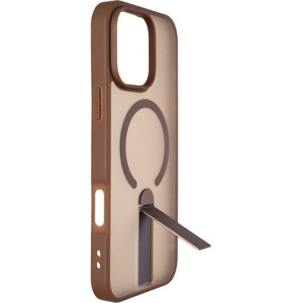 Фото - Чехол для смартфона Gelius Bumper Stick Case MagSafe Stand for iPhone 16 Pro Max Brown (101483)