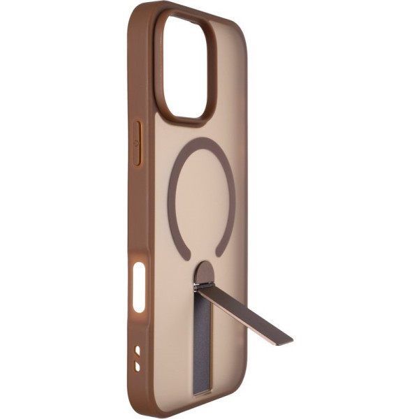 Фото - Чехол для смартфона Gelius Bumper Stick Case MagSafe Stand for iPhone 15 Pro Max Brown (101494)