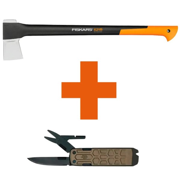 Фото - Набор садовых инструментов Fiskars Топор-колун L Х21 + Мультитул Gerber Lockdown Slim 16L (1015642105983) Фото - Набор садовых инструментов Fiskars Топор-колун L Х21 + Мультитул Gerber Lockdown Slim 16L (1015642105983)
