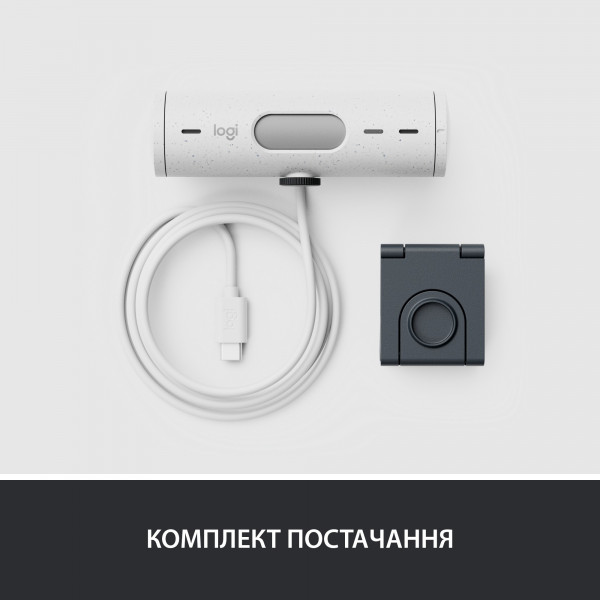 Фото - Веб-камера для комп'ютера Logitech BRIO 500 White (960-001428)