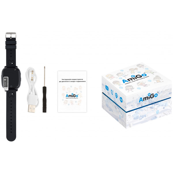 Фото - Дитячий годинник AmiGo GO001 iP67 Black
