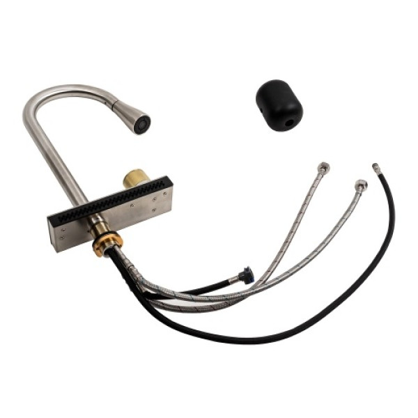 Фото - Кухонний змішувач Platinum під мийку "Водоспад" ZS84 (brushed)