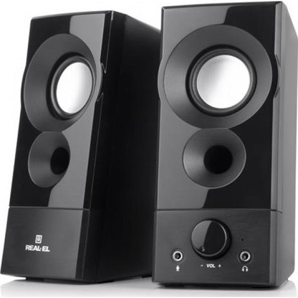 Фото - Уцінка - Комп'ютерна акустика звичайна 2.0 REAL-EL S-90 Black (EL121100011) #