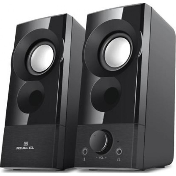 Фото - Уцінка - Комп'ютерна акустика звичайна 2.0 REAL-EL S-90 Black (EL121100011) #
