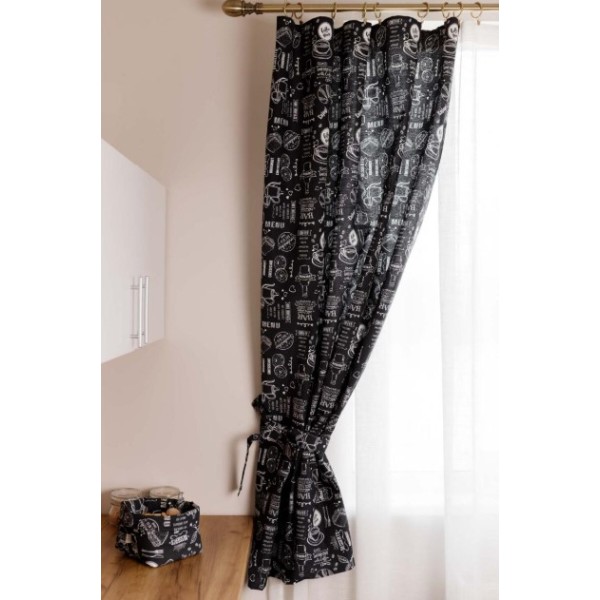 Фото - Комплект штор Прованс Breakfast black 2 ед. 136х180 см (039485)