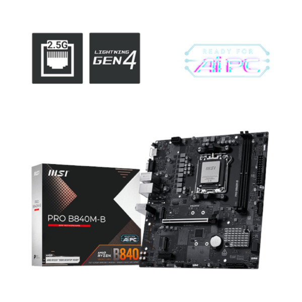 Фото - Материнська плата MSI PRO B840M-B DDR5