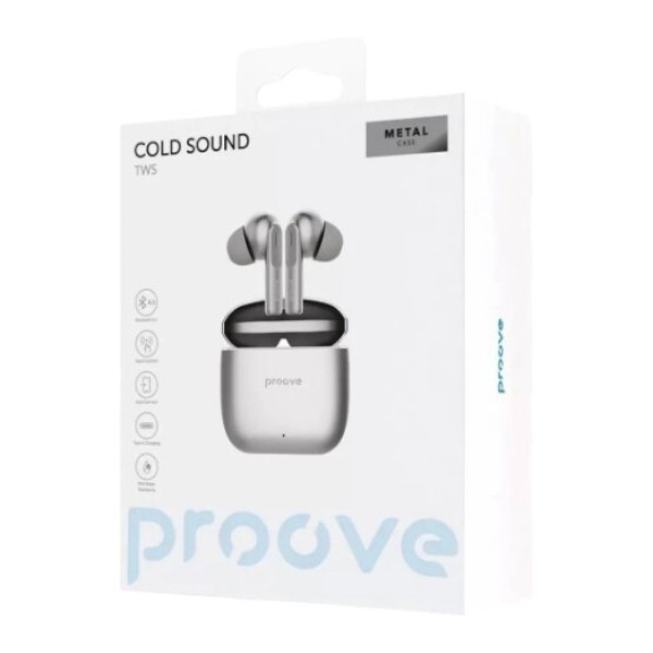 Фото - Наушники вкладыши беспроводные TWS Proove Cold Sound TWS Silver/White (492100563)