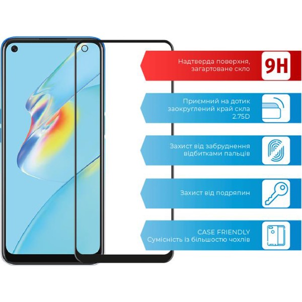Фото - Защитное стекло для смартфона ACCLAB Full Glue for Oppo A54 Black (1283126512674)