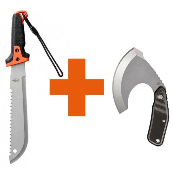 Фото - Набор садовых инструментов Fiskars Мачете Gerber Compact Clearpath + Нож-топорик Gerber DOWNWIND ULU (1024856105984) Фото - Набор садовых инструментов Fiskars Мачете Gerber Compact Clearpath + Нож-топорик Gerber DOWNWIND ULU (1024856105984)