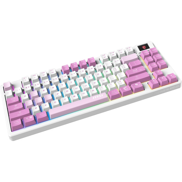 Фото - Клавіатура бездротова ігрова MSI GAMING VIOLET UA FORGE GK600 TKL W VIOLET