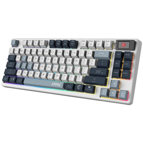 Фото - Клавіатура дротова ігрова MSI FORGE GK600 TKL W SKY UA EN/UKR/RU, RGB, White