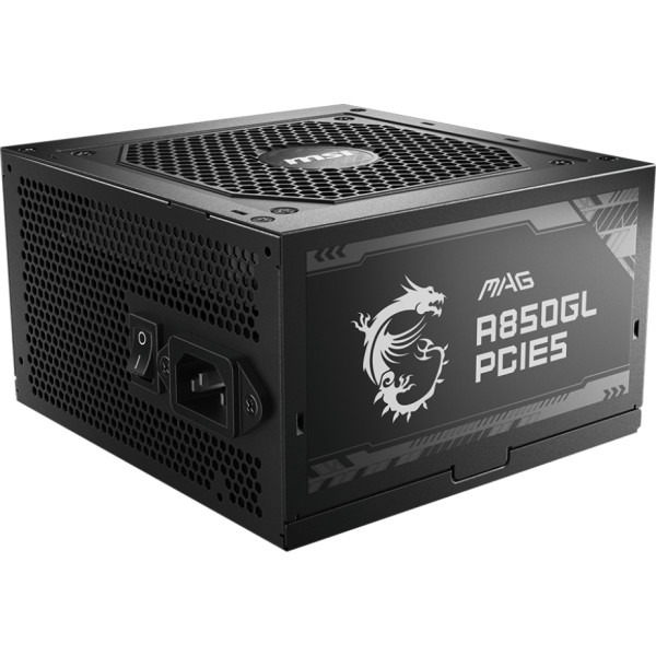 Фото - Блок живлення для ПК MSI 850W 80 PLUS Gold (MAG A850GL PCIE5)