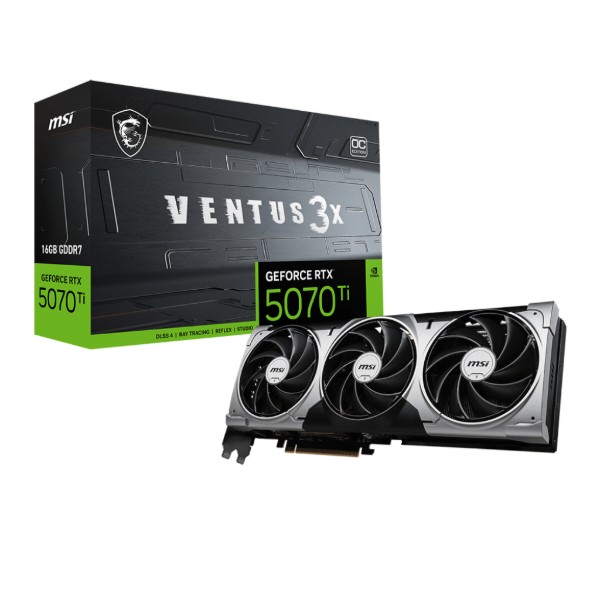 Фото - Видеокарта MSI GeForce RTX 5070 Ti 16G VENTUS 3X OC