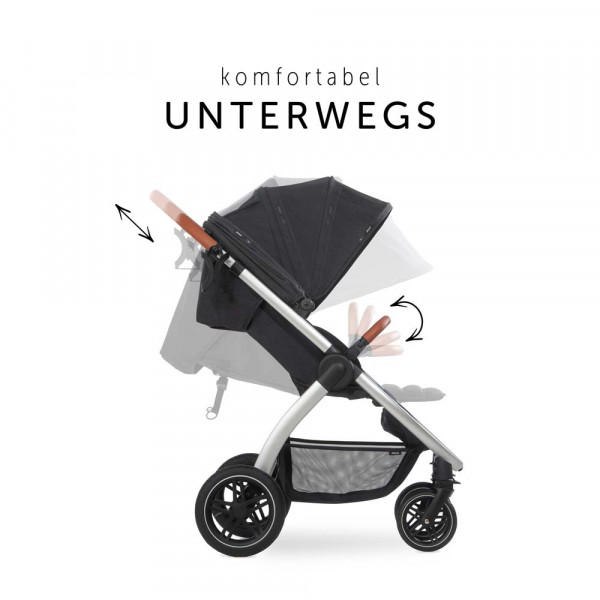 Фото - Коляска прогулочная HAUCK Uptown Melange Black