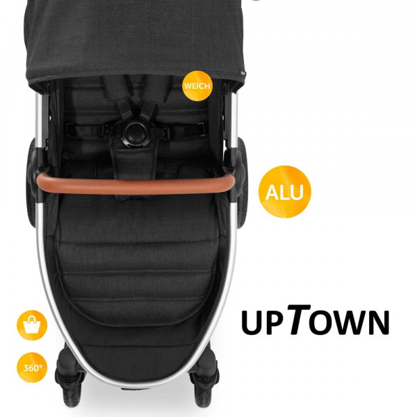 Фото - Коляска прогулочная HAUCK Uptown Melange Black