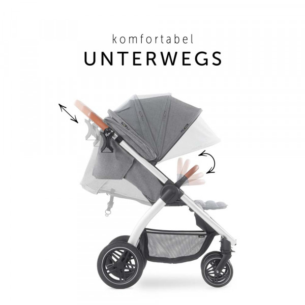 Фото - Коляска прогулочная HAUCK Uptown Melange Grey