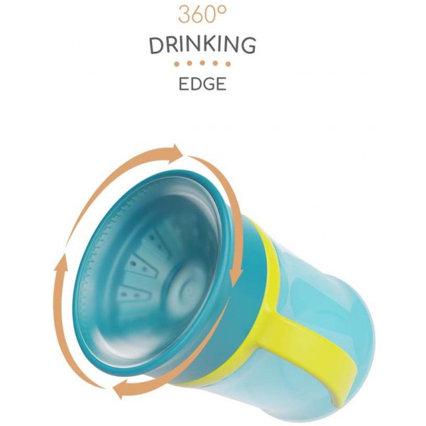 Фото - Чашка-непроливайка дитяча Baboo 300 мл Transport Green (8-135)