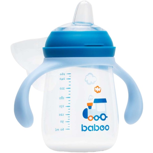 Фото - Чашка-непроливайка дитяча Baboo 260 мл Transport Blue (8-121)