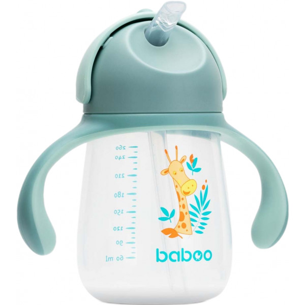 Фото - Чашка-непроливайка детская Baboo 260 мл Safari Green (8-122)