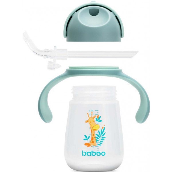 Фото - Чашка-непроливайка детская Baboo 260 мл Safari Green (8-122)
