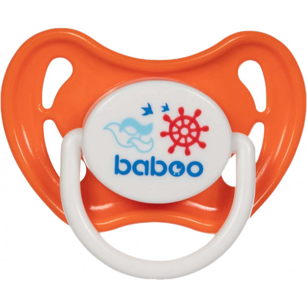 Фото - Симетрична пустушка Baboo Marine 6+ міс Orange (5-026)