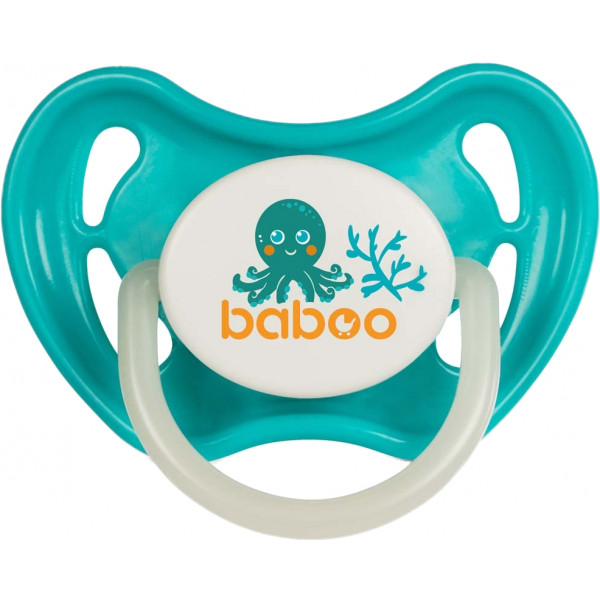 Фото - Кругла пустушка Baboo Sea Life 0+ місяців Turquoise (5-043)