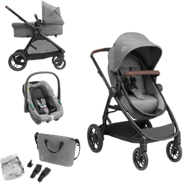 Фото - Коляска универсальная 3 в 1 Maxi-Cosi Zelia S Trio Grey Фото - Коляска универсальная 3 в 1 Maxi-Cosi Zelia S Trio Grey