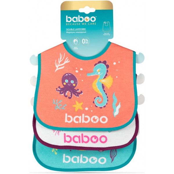 Фото - Нагрудник тканевый Baboo Sea Life 3 шт. (11-008)