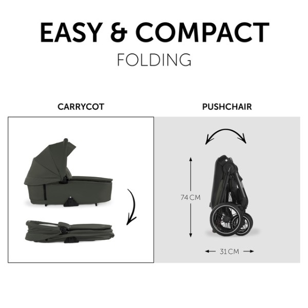Фото - Коляска универсальная 2 в 1 HAUCK Walk N Care Air Dark Olive
