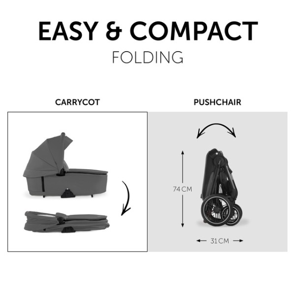 Фото - Коляска универсальная 2 в 1 HAUCK Walk N Care Air Dark Grey