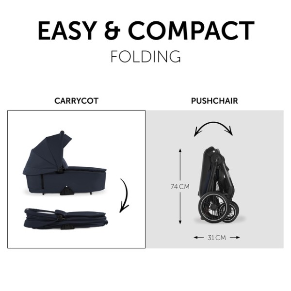 Фото - Коляска универсальная 2 в 1 HAUCK Walk N Care Dark Navy Blue