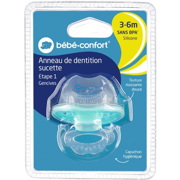 Фото - Ортодонтична пустушка Bebe Confort прорізувач для зубів Mineral Blue