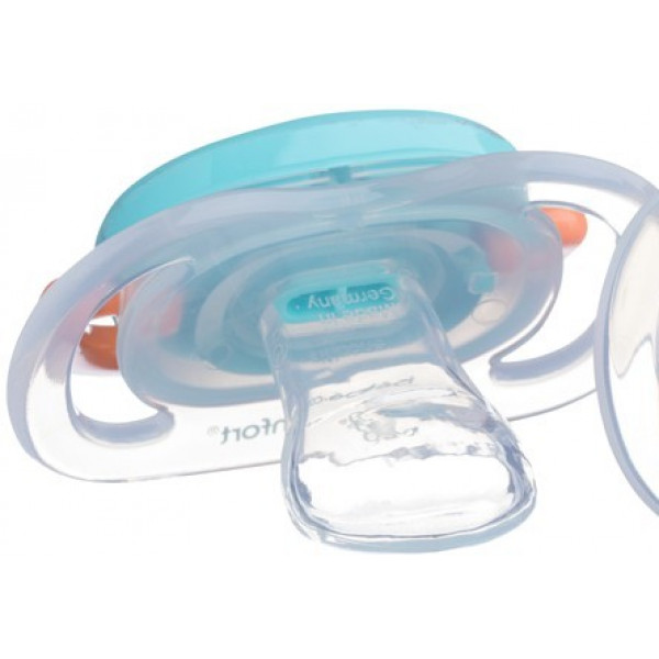 Фото - Ортодонтическая пустышка Bebe Confort Physio Air Dummy Traveller 2 шт. 6/18  Blue/Orange