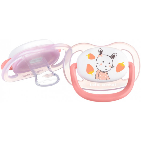 Фото - Ортодонтическая пустышка Bebe Confort Physio Air Dummy Gardener 2 шт. 18/36 Pink/Yellow