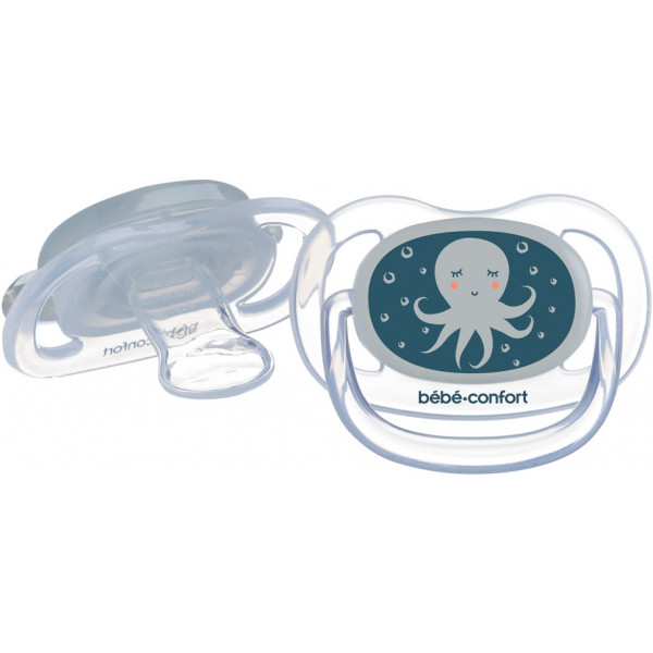Фото - Ортодонтична пустушка Bebe Confort Physio Air Dummy Gardener 2 шт. 0/6 Blue Octopus Фото - Ортодонтична пустушка Bebe Confort Physio Air Dummy Gardener 2 шт. 0/6 Blue Octopus