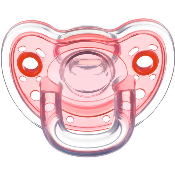 Фото - Ортодонтическая пустышка Bebe Confort Natural Physio 18/36 Red/ Transparent