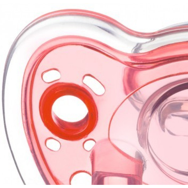 Фото - Ортодонтическая пустышка Bebe Confort Natural Physio 18/36 Red/ Transparent